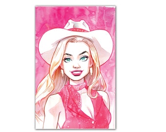 PLASTIC BARBARA  - premium watercolor art print  - 11x17 - signed