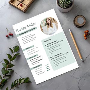 Professional Modern Resume Template | Editable CV Design | Instant Download | ATS-Friendly Job Application Template&quot;