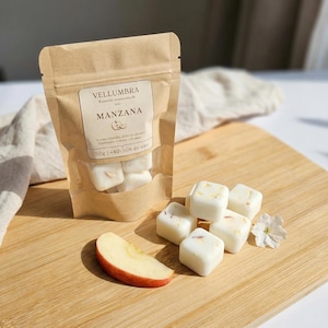 ENVÍO GRATIS | Wax Melts Manzana | Cera de Soja Aromática | Aroma Dulce y Crujiente | Ambientador Natural para el Hogar | Hecho a Mano |