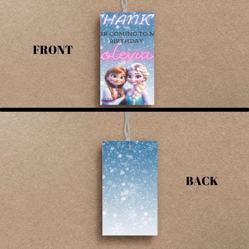 Elsa Birthday Thank You Card Editable Party Elsa Thank You Card Winter ...