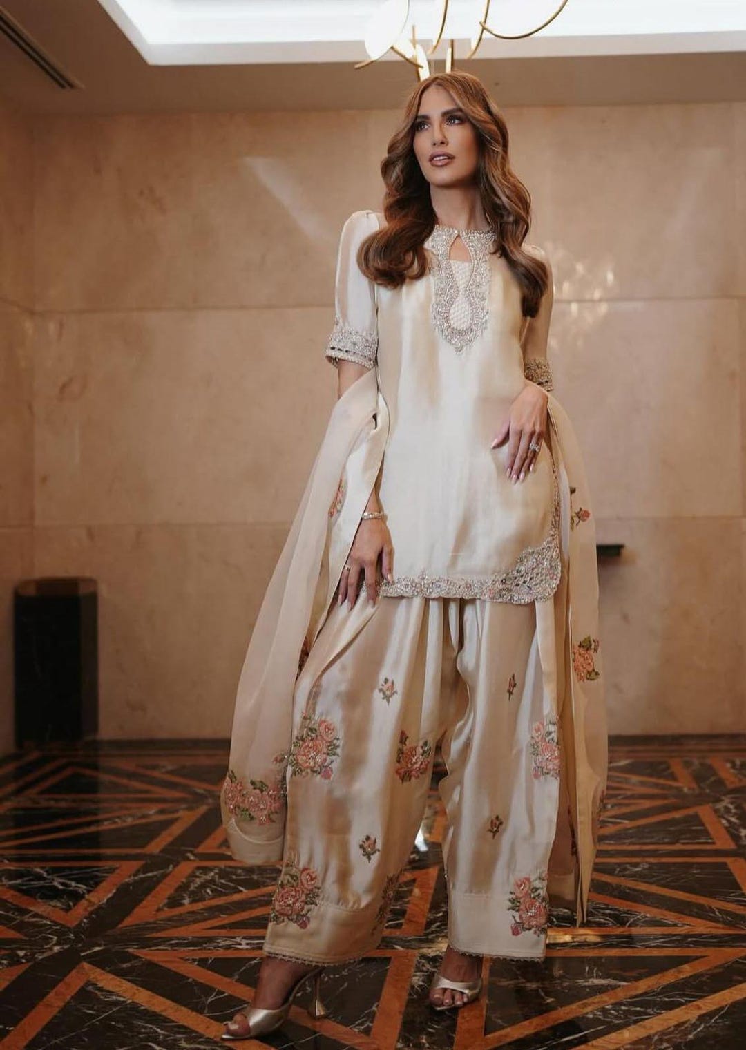 Gulenoor Women RTW Embroidered Sheesha Silk 3 Piece Suit The Jade Oasis - Festive Collection main image 0