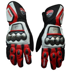 Ducati Motorcycle Gloves | Racing Leather Biker Gloves | All Sizes | Men&#39;s & Women&#39;s