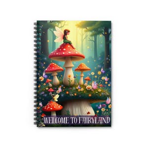 Fairytale Spiral Notebook, Magical Dream Journal for Fairy Lovers, Kids Gifts, Creative Writing, School Supplies, Art Sketchbook