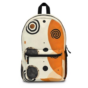 Geometric Patterns Backpack, Trendy Day pack, Stylish School Bag, Unique Travel Backpack, Modern Art Design Bag