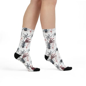 Spooky Spider Crew Socks: Halloween Costume Accessories