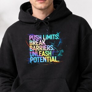 Unisex Hooded Sweatshirt | Motivational "Unleash Potential" Graphic Apparel