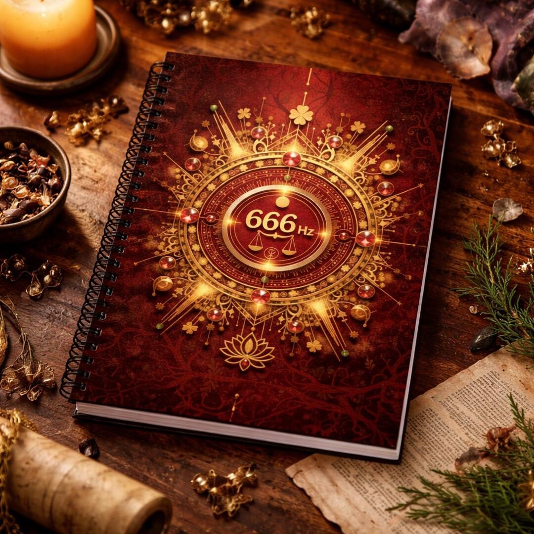 666 Hz Journal, Ornate Cover, Sacred Geometry, Manifestation Diary ...
