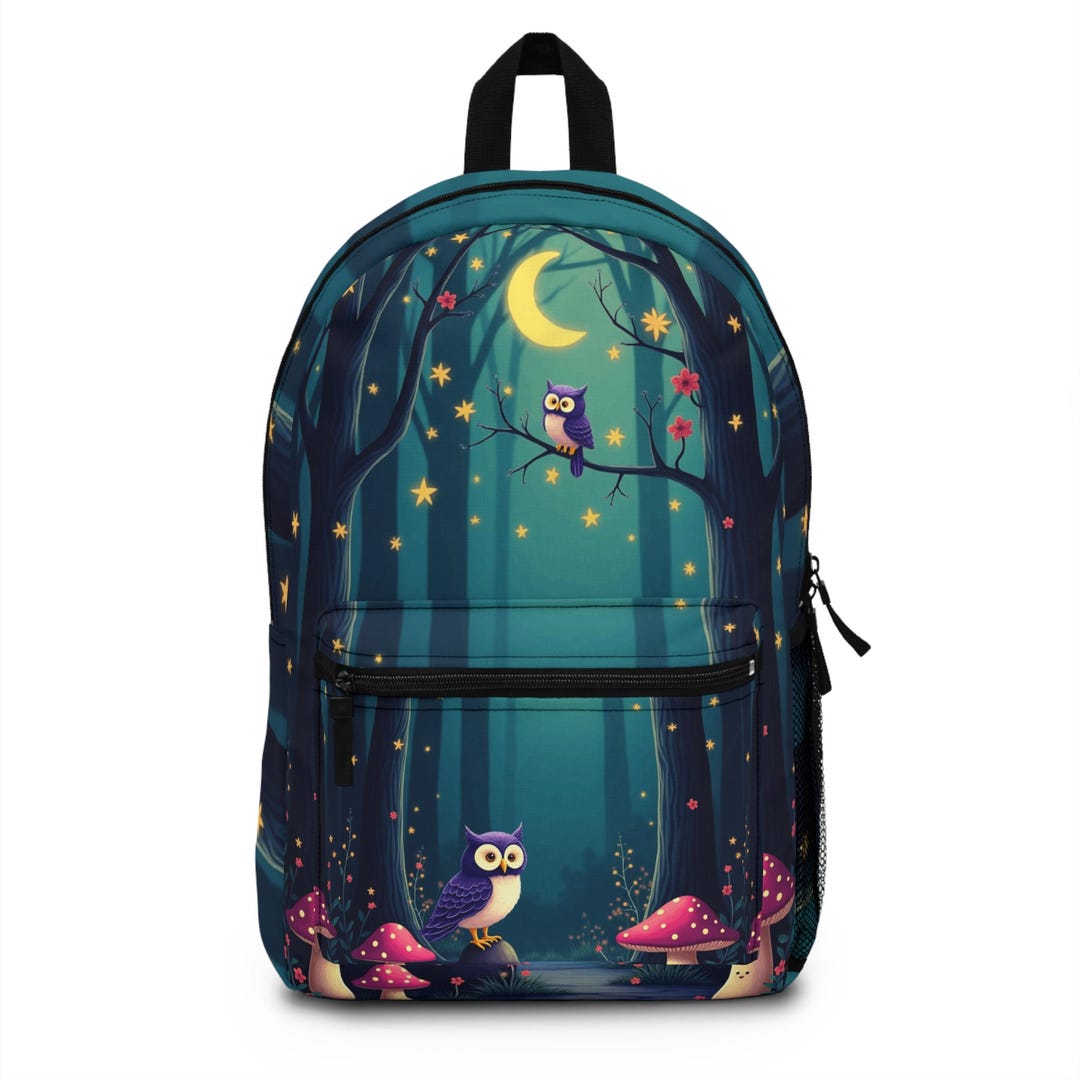 Whimsical Owl Backpack: Enchanted Forest Kids Travel Bag - Etsy