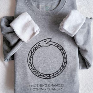 Ouroboros-sweater • Slangsymbool ronde hals • Alchemie-sweater • Stoïcijns filosofiecadeau • Infinity Snake-sweater