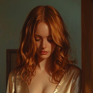 Beautiful Redhead Woman Digital Print 8x10&quot; | Modern Female Portrait | Aesthetic Wall Art | Elegant Girl Poster Instant Download JPG+PDF+PNG