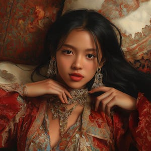 Beautiful Asian Woman Digital Print 12x16&#39;&#39; | Asian Woman Girl Model Poster JPG+PDF+PNG | Modern Wall Art 12x16&#39;&#39; | Oriental Female Portrait