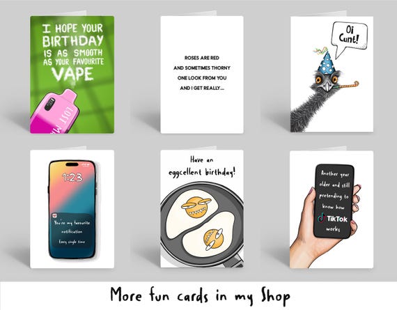tiktok shop vape Funny 3 Blind Mice Birthday Card – Humorous Greeting Card for Friends,  Family or Siblings – Quirky Animal Card With Sarcastic Humour
