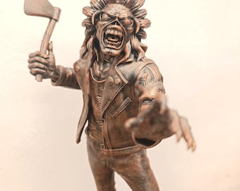 Figura inspirada en Iron Maiden "Corre por tus vidas" / Heavy Metal / Metalero / Música metal / Regalo de cumpleaños para él / Eddie T. Head