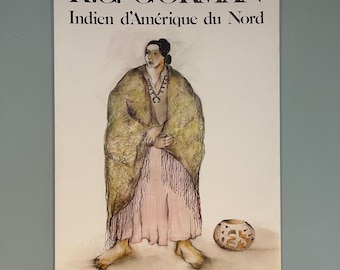 Vintage original Parisian art poster R.C. Gorman 1980
