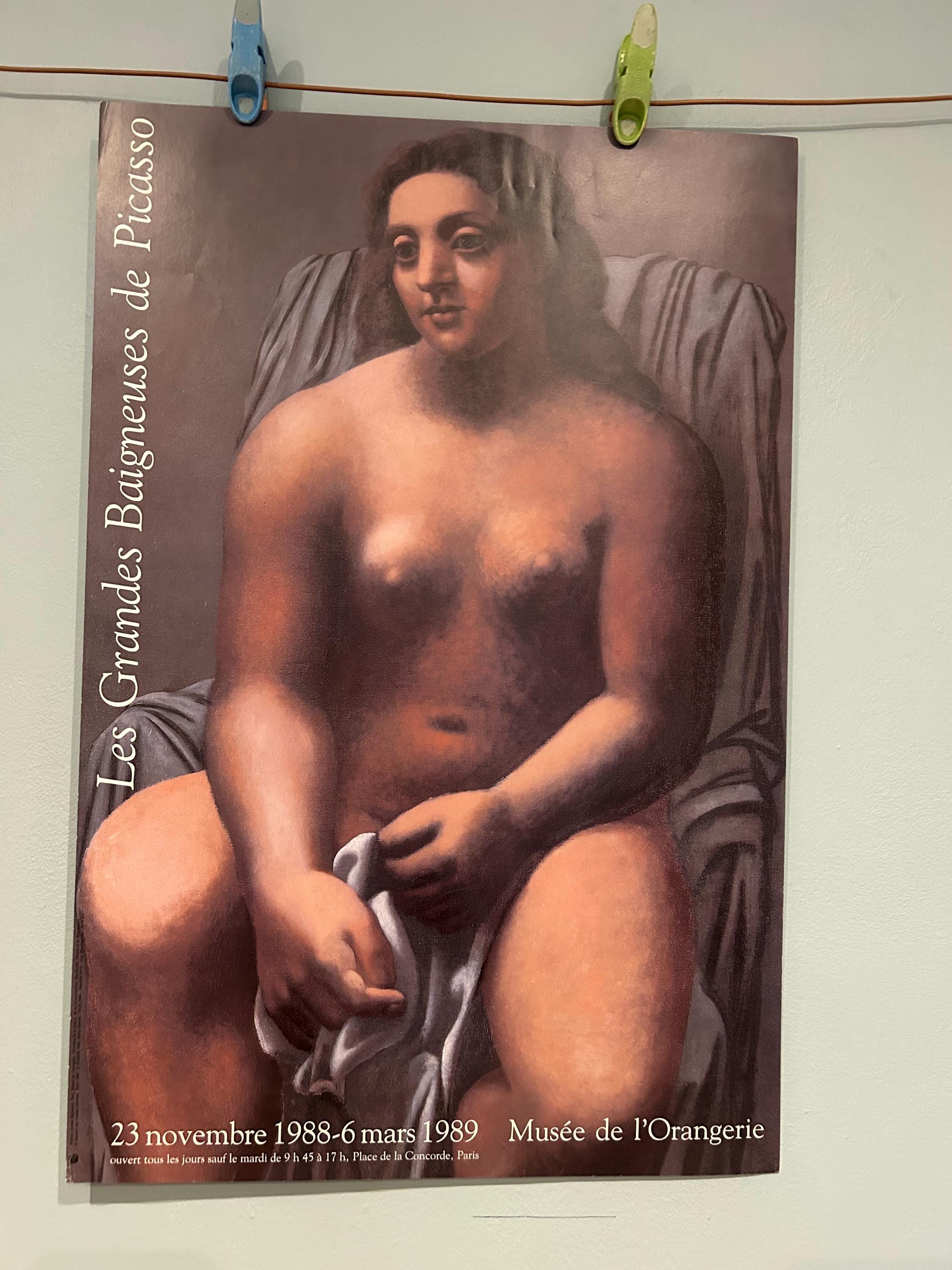 Vintage original Parisian art poster Picasso 1988