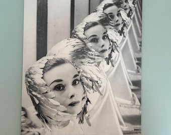 Vintage original Parisian art exhibition poster BLUMENFELD Artcurial 1980’s Audrey Hepburn