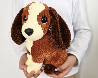 Crochet Spaniel Dog Pattern: Amigurumi Puppy Soft Toy