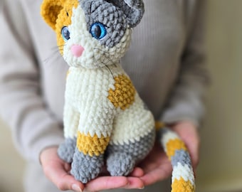 Crochet Сat Pattern: Amigurumi kitty Soft Toy