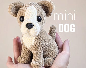Crochet pattern small dog toy, amigurumi puppy