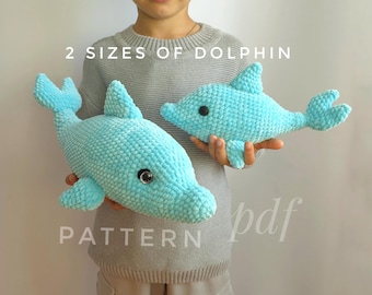 Crochet Dolphin Pattern: Amigurumi Plushie Toy (PDF Pattern)