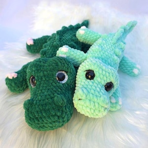 Two sizes crocodile crochet pattern, аmigurumi plushie crochet alligator, Pattern toy crocodile, baby crocodile pattern, cute alligator
