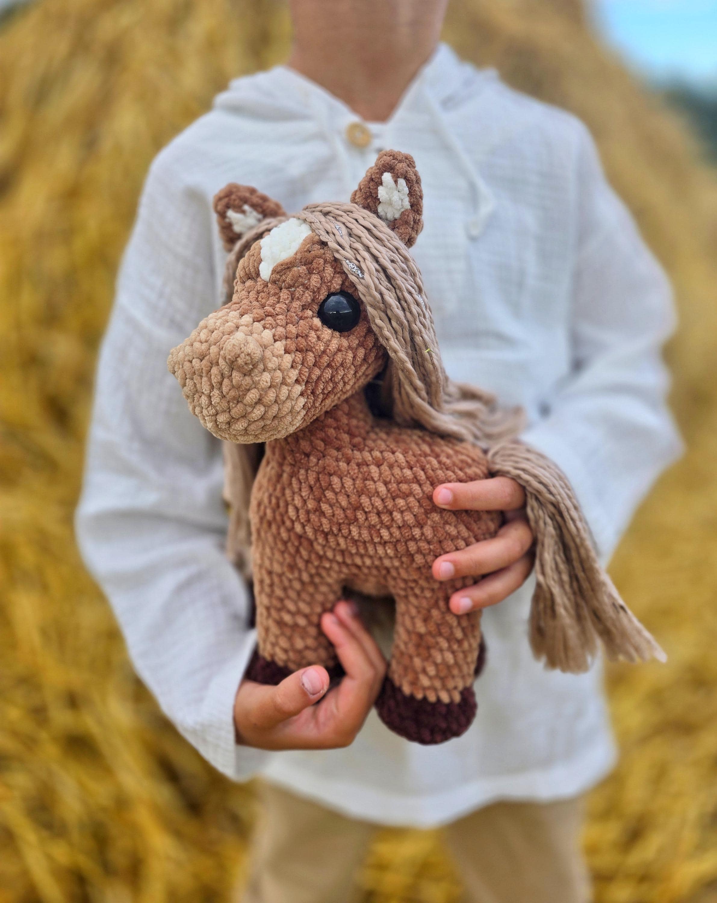 ハンドメイド ぬいぐるみ ２つセット かぎ針編みの馬のパターン：あみぐるみぬいぐるみ馬 - Etsy 日本