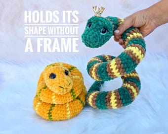 Crochet Snake Pattern, Cute Plush Toy (Digital Download)