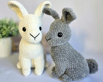 Gehaakt realistisch konijnenpatroon: amigurumi-konijn (pdf-patroon)