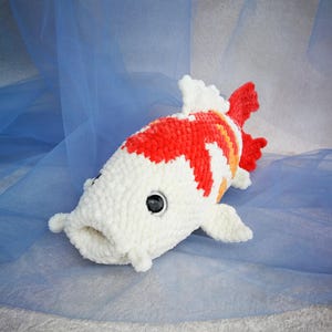 Schema all'uncinetto per pesce koi: creatura marina amigurumi (schema PDF) immagine 10