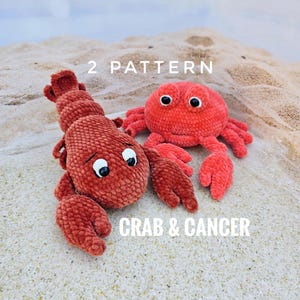 Amigurumi Crab and Cancer Crochet Pattern: Plush Toy (Two PDF Files)