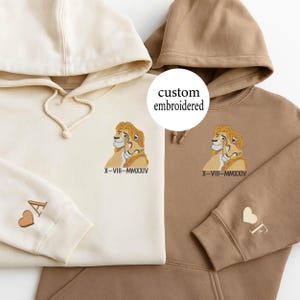 Custom Embroidered Roman Numeral Hoodie: Anniversary Date Gift