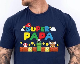 Super Papa T-Shirt, Gamer Dad Shirt, Vatertagsgeschenk