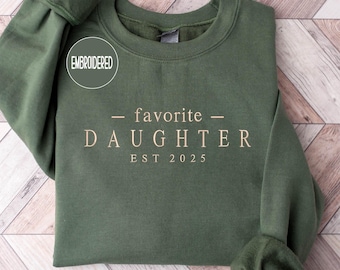 Embroidered Custom Daughter Sweatshirt: Personalized Christmas Gift
