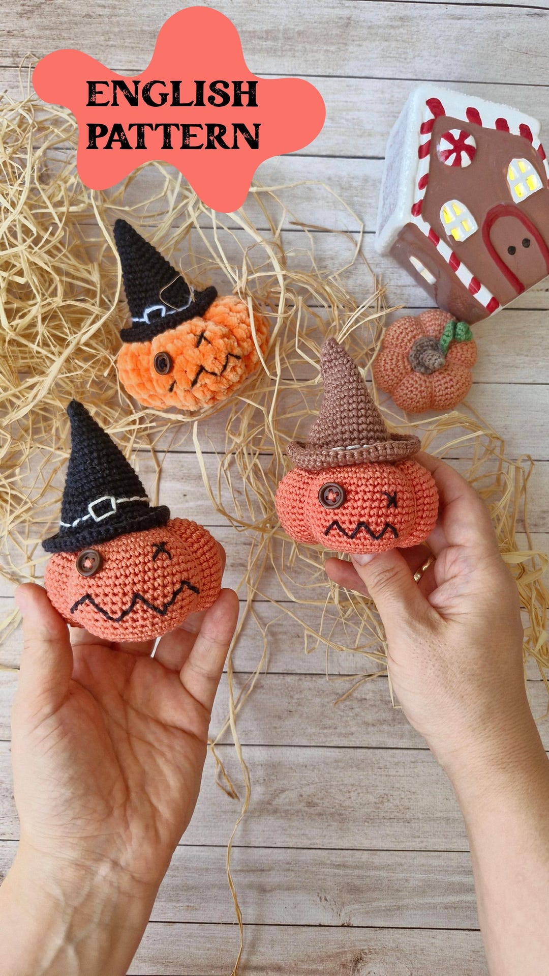 Amigurumi Witch Pumpkin Crochet Pattern, Halloween Doll (PDF Pattern ...