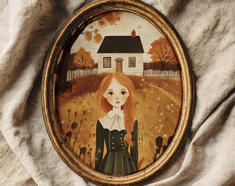 Anne of Green gables wall art, Cottagecore Wall decor, Anne Shirley, Anne with an E, Cottagecore art, book nook, digital download