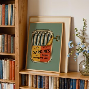 Eclectic Wall Art Print Retro Sardine Poster