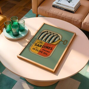 Bold Retro Kitchen Art Print Sardine Download