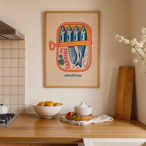 Gift for Her Sardine Tin Art Retro Home Decor