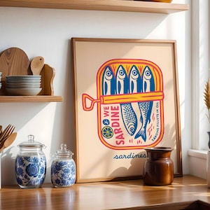 Multiple Sizes Digital Download Sardine Wall Art