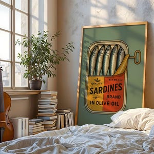 Retro Kitchen Poster Quirky Fish Print Gift