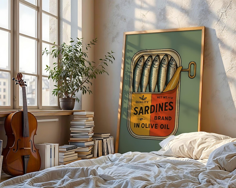 Retro Kitchen Poster Quirky Fish Print Gift