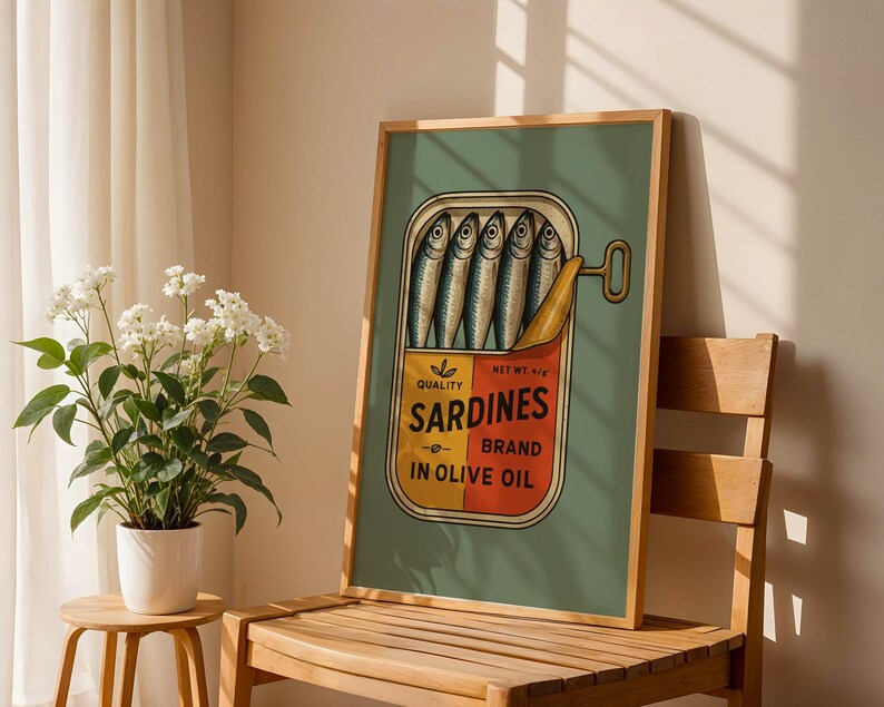 Quirky Home Decor Gift Retro Fish Wall Print