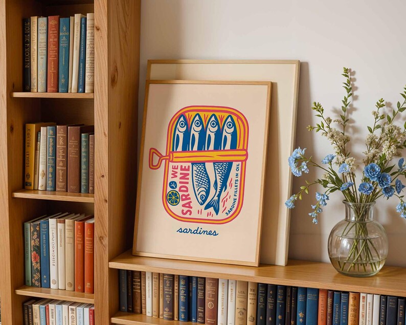 Tropical Fish Digital Download Eclectic Retro Print
