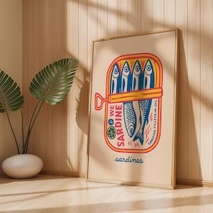 Tropical Fish Print Retro Kitchen Wall Art Gift