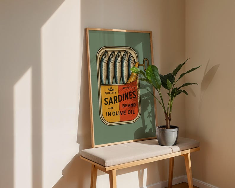 Maximalist Retro Art Print Digital Download