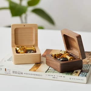 Custom Wooden Music Box Gift for Wife | Classical Custom Engraved Music Themed Box | Anime Couple Gift Music Box| Couple Music Box