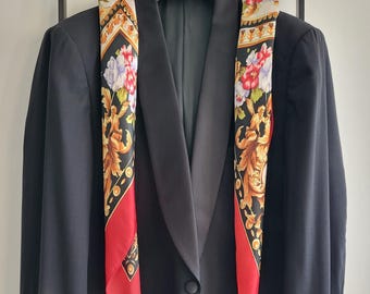 Eduard Dressler Black Wool Blazer, Vintage Tuxedo Style Jacket, Oversized Minimalist Formal Wear