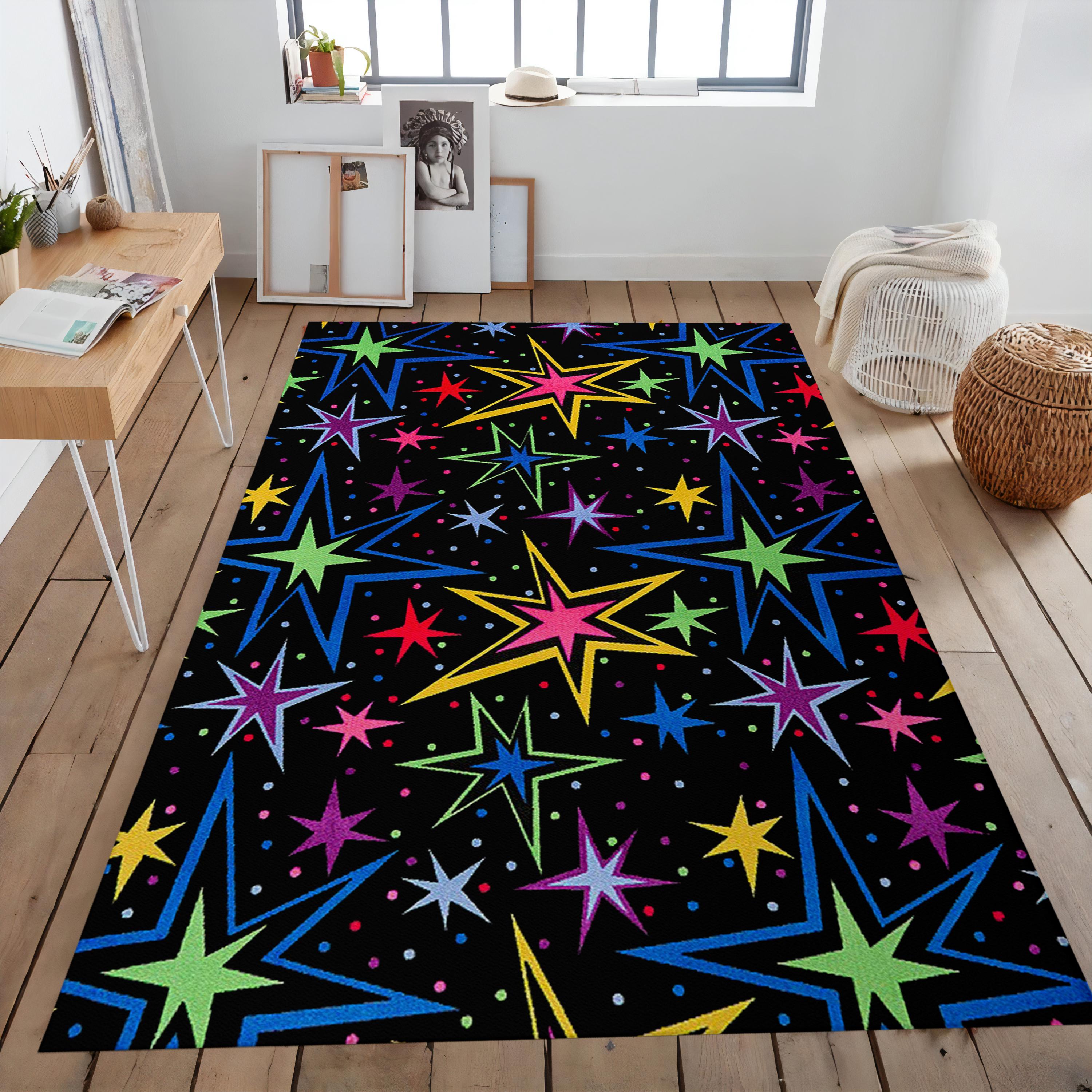 Arcade Star Rug: Retro Game Room Decor