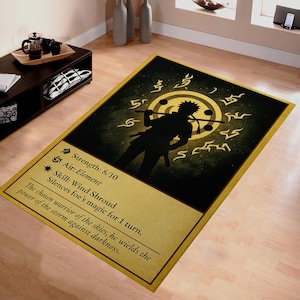 Alfombra de anime, alfombra japonesa personalizada estilo manga, regalo de anime para fans, decoración de habitación otaku, alfombra estética para dormitorio, decoración de anime, alfombra de anime, habitación infantil