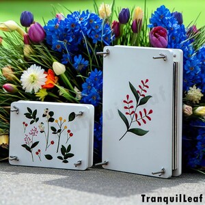 Prensa de flores de madera para adultos y adolescentes, varios tamaños, prensa de flores con personalización, regalo de cumpleaños, prensa botánica con cartones